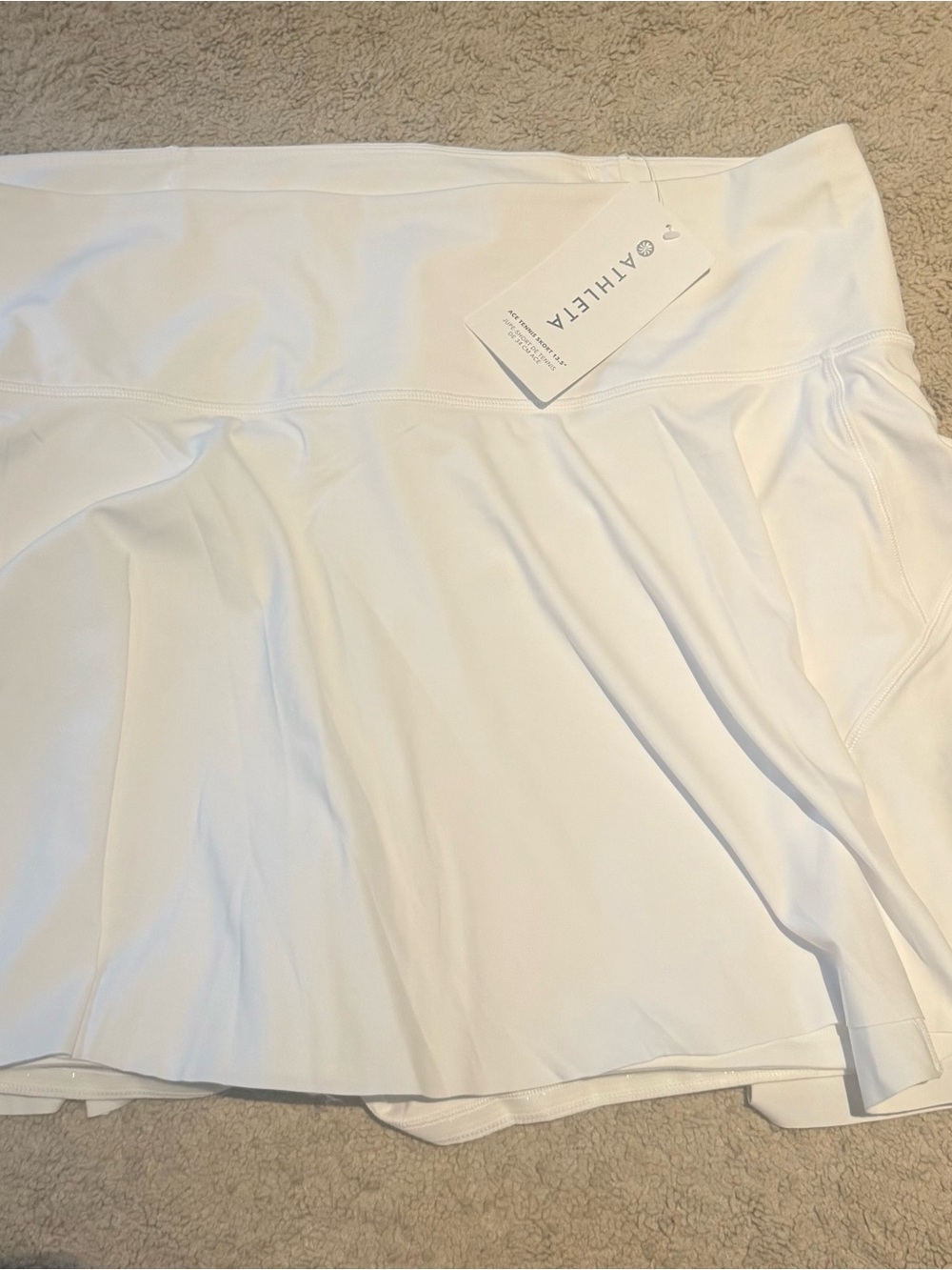 Athleta White Performance Tennis Skort with Built-In Shorts